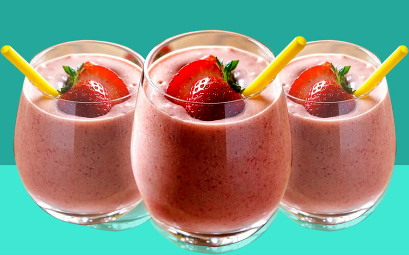 Strawberry-Banana-Milkshake